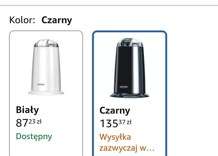 Grajewo ogłoszenia: Sprzedam w stanie idealnym elektryczny młynek do kawy MPM.